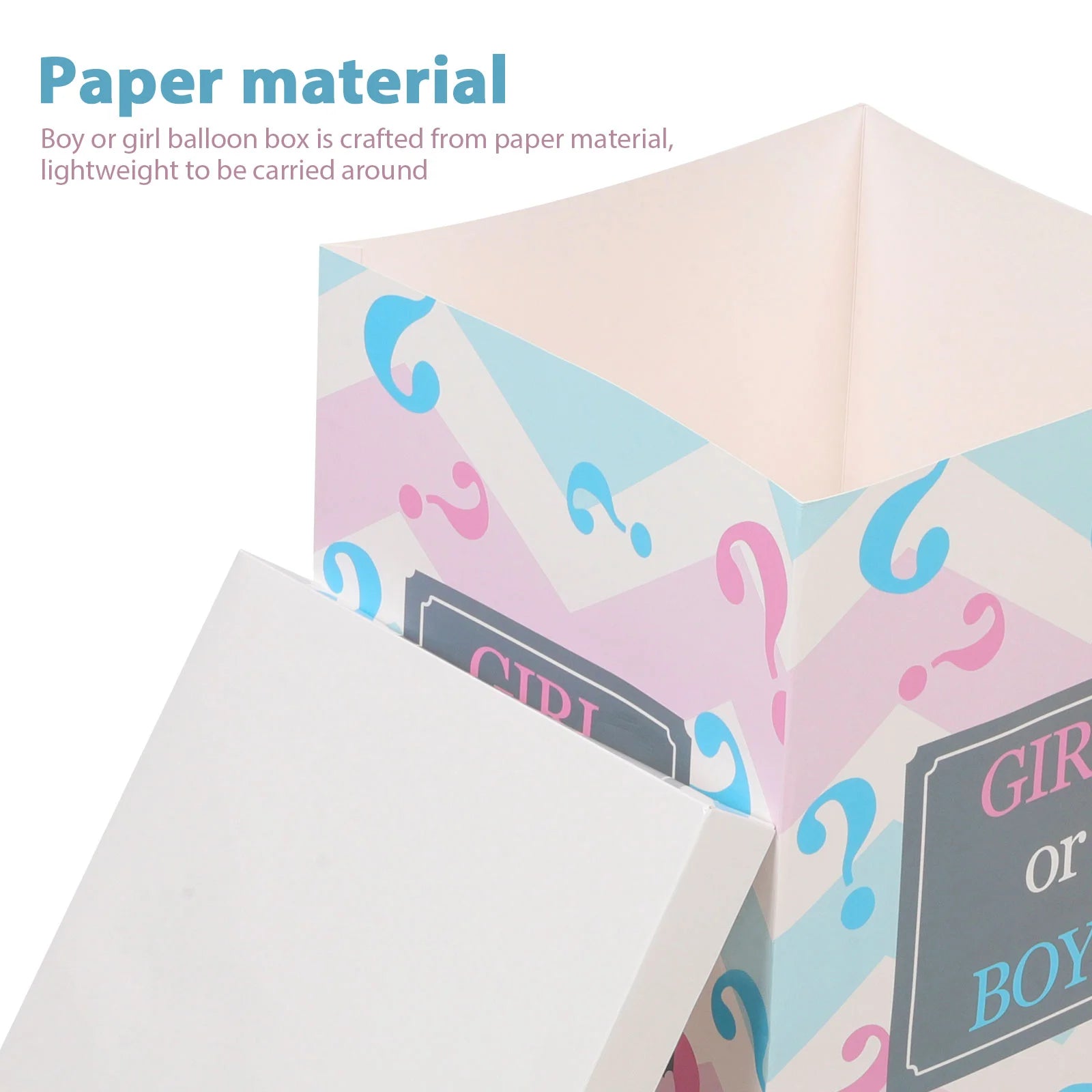 Ballon-Papierbox, Babyparty, Geschlecht offenbaren, Ballonbox für Jungen oder Mädchen, Geschlecht offenbaren, Geburtstagsparty-Geschenk, Babyparty-Boxen.