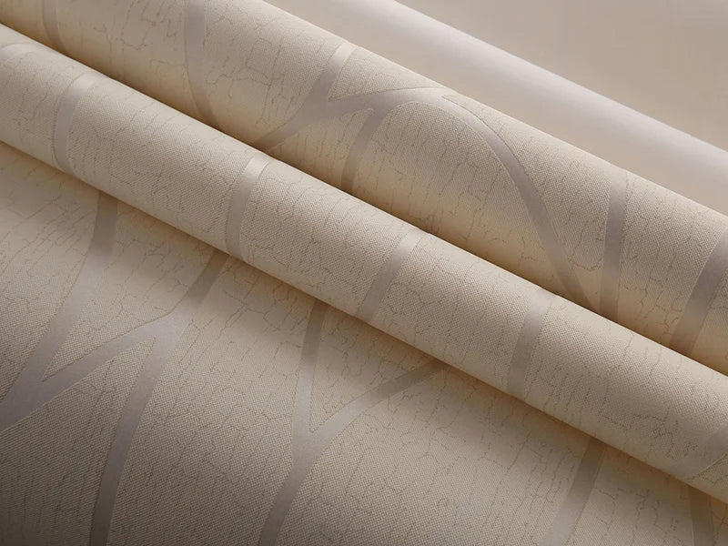 53 cm europäischer moderner Schlafzimmer-Hintergrund, 3D-Vlies, feuchtigkeitsbeständige Tapete, Kurvenstreifen, verdickte Wandaufkleber