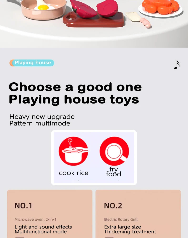 Kids Kitchen Toy Accessories, Pretend Cooking Playset with Play Pots and Pans, Utensils Cookware Toys, Play Food Set, Toy Vegeta.