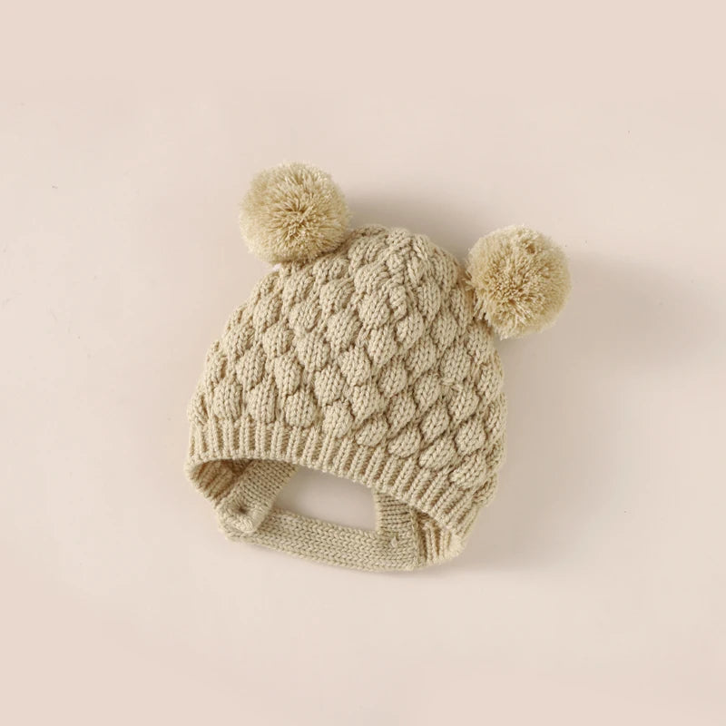 Autumn Baby Rompers Solid Long Sleeve Knitted Newborn Boys Girls Winter Outwear Jumpsuits Hats Clothes Sets 0-18m Infant Outfits