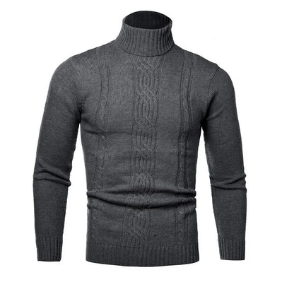 2025 Men's Warm Sweater Long Sleeve Turtleneck Sweater Retro Knitted  Pullover Sweaters.