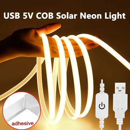 5V COB Strip USB LED Neon Light Dimmable Silicone Tube Neon Tape Waterproof Ribbon For Outdoor Bathroom Cabinet TV Room Decor.