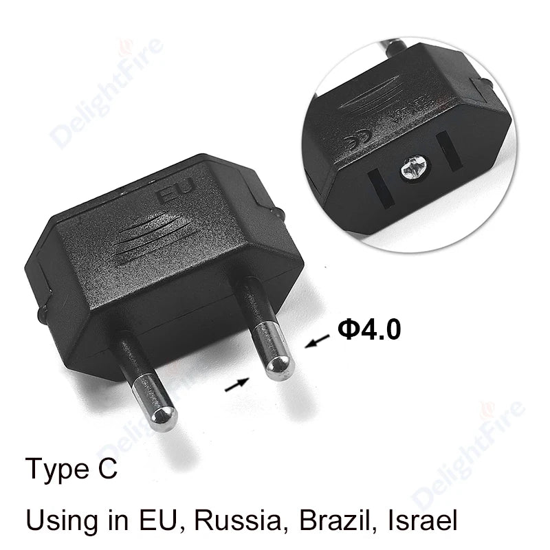 US-Elektrostecker-Adapter, europäisch, EU auf US, Amerika, China, CN, Kanada, CA, Reiseadapter, 2-poliger Stecker, Typ A, Konverter, Netzteil