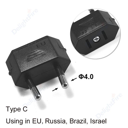 US-Elektrostecker-Adapter, europäisch, EU auf US, Amerika, China, CN, Kanada, CA, Reiseadapter, 2-poliger Stecker, Typ A, Konverter, Netzteil