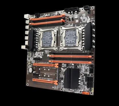 SOYO NEW X99 Dual CPU Motherboard Kit lntel Xeon E5 2680 V4&DDR4 64GB (4*16GB) LGA2011-3 M.2 NVME for Desktop Gaming Computer.