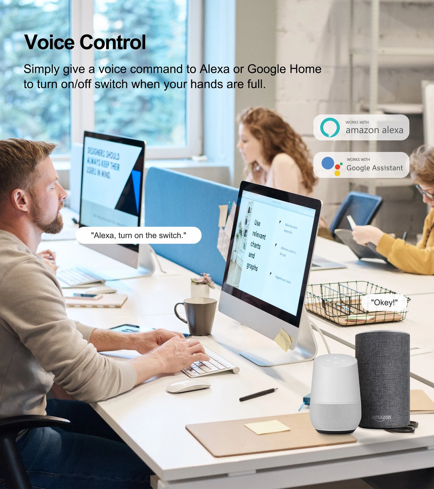 Tuya WiFi US Smart Lichtschalter Wand-Touch-Schalter Neutralleiter/Kein Neutralleiter erforderlich 120-Typ Funktioniert mit Alexa, Google Home.