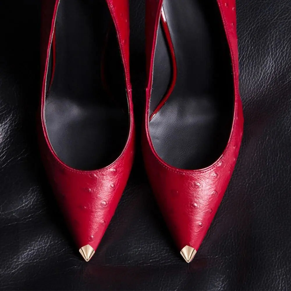 1 Pairs Metal High Heels Tip Cap Women Shoe Pointed Protector Elegant Shoe Repair Accessories Anti Wear Shoe Clips for Ladies.