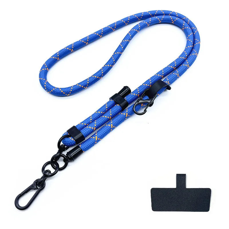 Phone Lanyard Adjustable 1 Cm Diameter Outdoor Universal Case Crossbody Shoulder Card Neck Cord Clip Hang Anti-lost Wrist Strap
