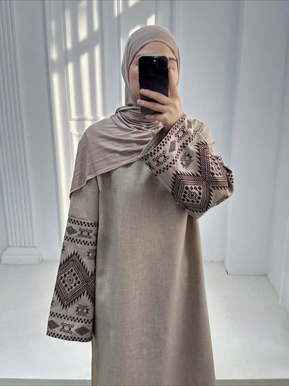 Eid Muslim Abaya for Women Party Embroidery Dresses Kaftan Arab Long Robe Islam Ramadan Dubai Abayas Vestidos Morocco Jalabiya.