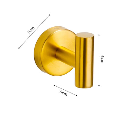 Badezimmer-Hardware-Set aus gebürstetem Gold, Handtuchhalter aus Edelstahl 304, Handtuchring, Toilettenpapierhalter, Kleiderhaken, Badezimmer-Zubehör