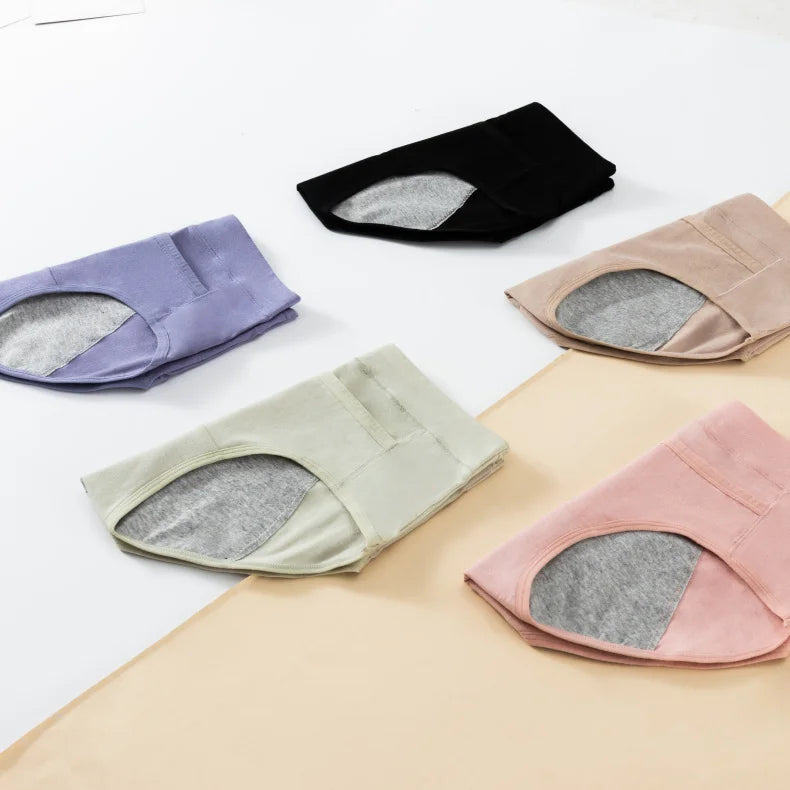 Women's Panties UnderwearLeakproofBreathable Briefs MenstrualPants PlusSizeWaterproof Mid Waist Organic Cotton Protective Briefs