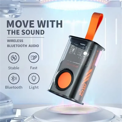 Bluetooth Speaker K08 LED Flashing Soundbar Portable Outdoor Indoor Subwoofer Loudspeaker Support TF Card FM Radio Waterproof.