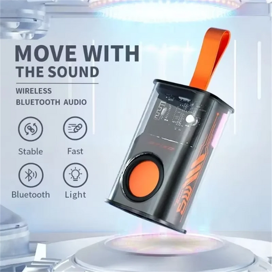 Bluetooth Speaker K08 LED Flashing Soundbar Portable Outdoor Indoor Subwoofer Loudspeaker Support TF Card FM Radio Waterproof.