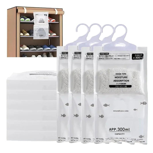 5/10Pcs Moisture Absorber Hanging Drying Clothes Dehumidifier Wardrobe Dehumidifier Dry Bag Desiccant Moisture Absorption Bag.