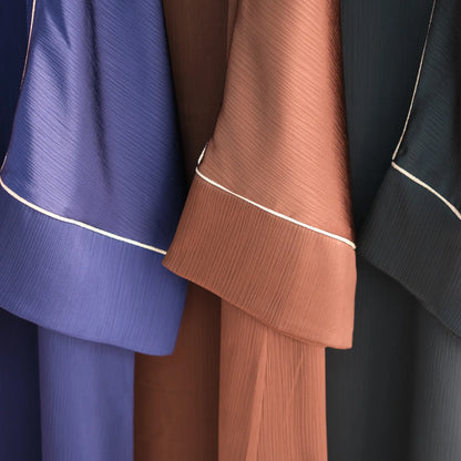 Ramadan Satin Abaya Damen Dubai Modest Dress Islam Muslim Kaftan black abayas For Women Kebaya Vestidos Robe Femme Musulmane.