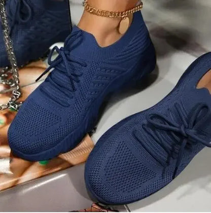 Women Sneakers Breathable Casual Women Sports Shoes Lace Up Ladies Flats Female Summer Vulcanized Running Zapatillas De Mujer.