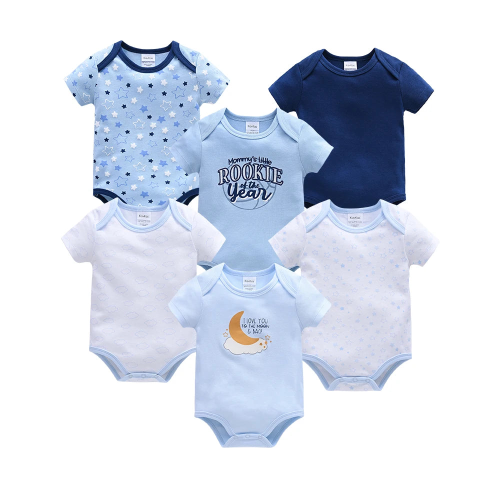 3 Teile/satz Neue Baby Jungen Kleidung Sommer 100% Baumwolle Blau Grau Krawatte Drucken Drei Stück Kurzarm Body vetements bebe Für 0-12M.