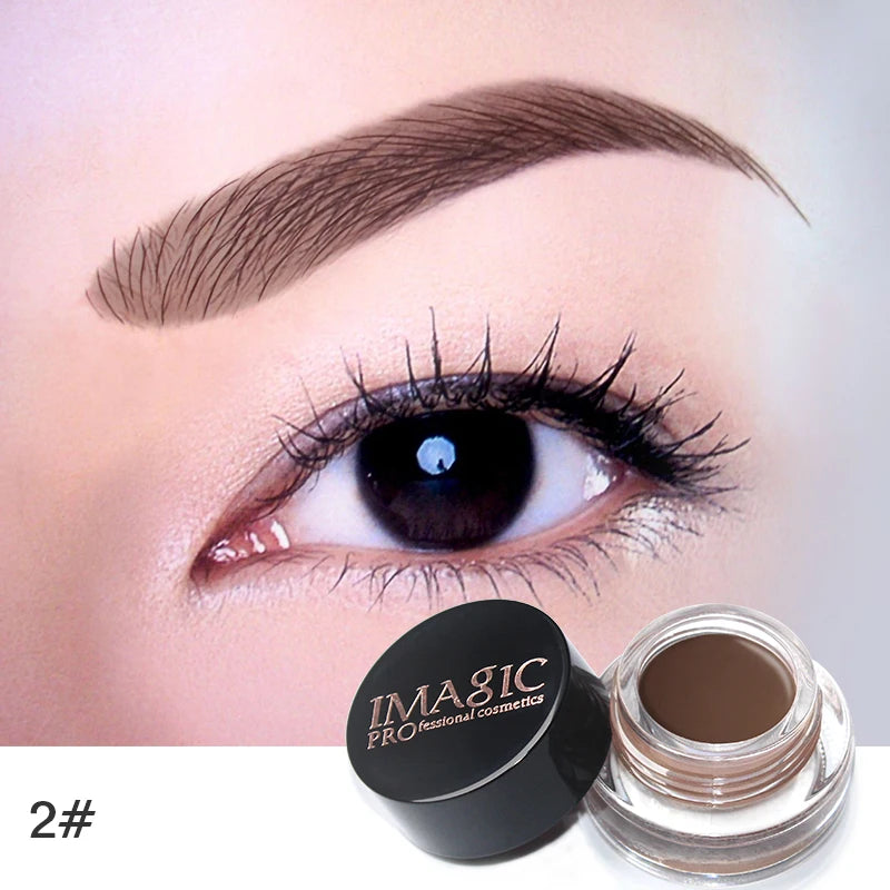 IMAGIC Professional Eyebrow Gel 6 Colors Eyebrow Enhancer Brow Enhancers Tint Makeup Eyebrow Brown With Brow Brush Tools.