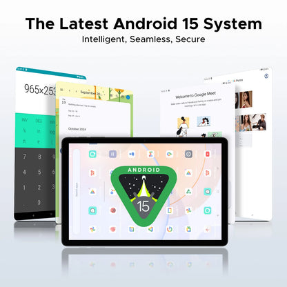 DOOGEE Tab A9+ 2 IN 1 Smart Tablet 11'' Screen Android 15 20GB RAM(4+16) 64GB ROM 8580mAh Battery Dual Speakers Widevine L1.