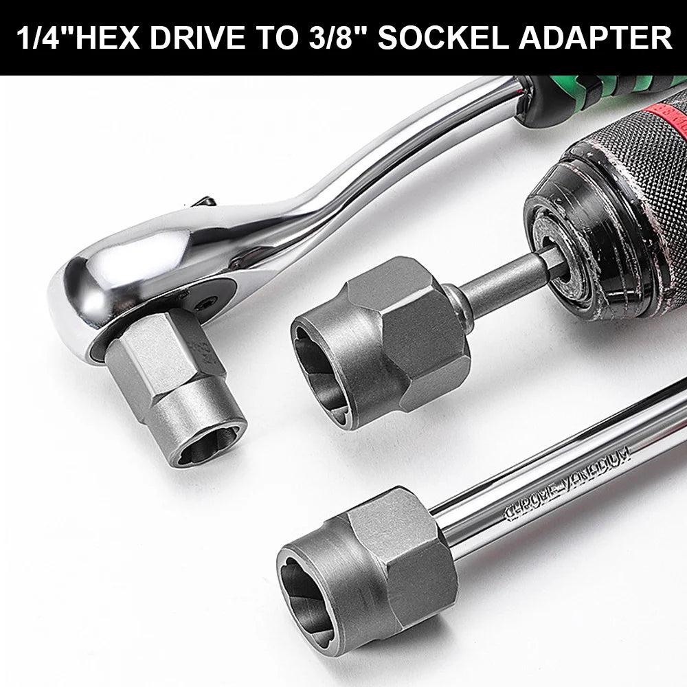 [EU-Lager] 14-teiliges Steckschlüsselset, Schlagschrauben-Mutterentferner-Set, Cr-Mo-Stahl-Schraubenausdreher-Werkzeugset für industrielle Schlagschrauben und Muttern