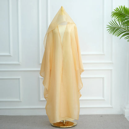 Middle Eastern Islamic Three-Piece Clothing for Women Ramadan Muslim Modest Abaya Dress with Hijab 2025 New Turkey Kaftan Robe