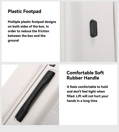 2024 neue langlebige Gepäcksets Koffer vorne offen TSA-Schloss USB Slient Spinner Wheel Charging Herren Handgepäck Reisen 20/22/24/26.