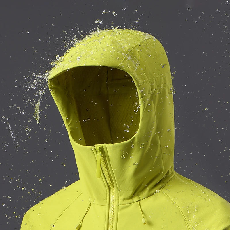 JNLN Men Women Waterproof Soft Shell Jacket Windproof Warm Fleece Rain Coat Unisex Hiking Climbing Trekking Outdoor Windbreaker.