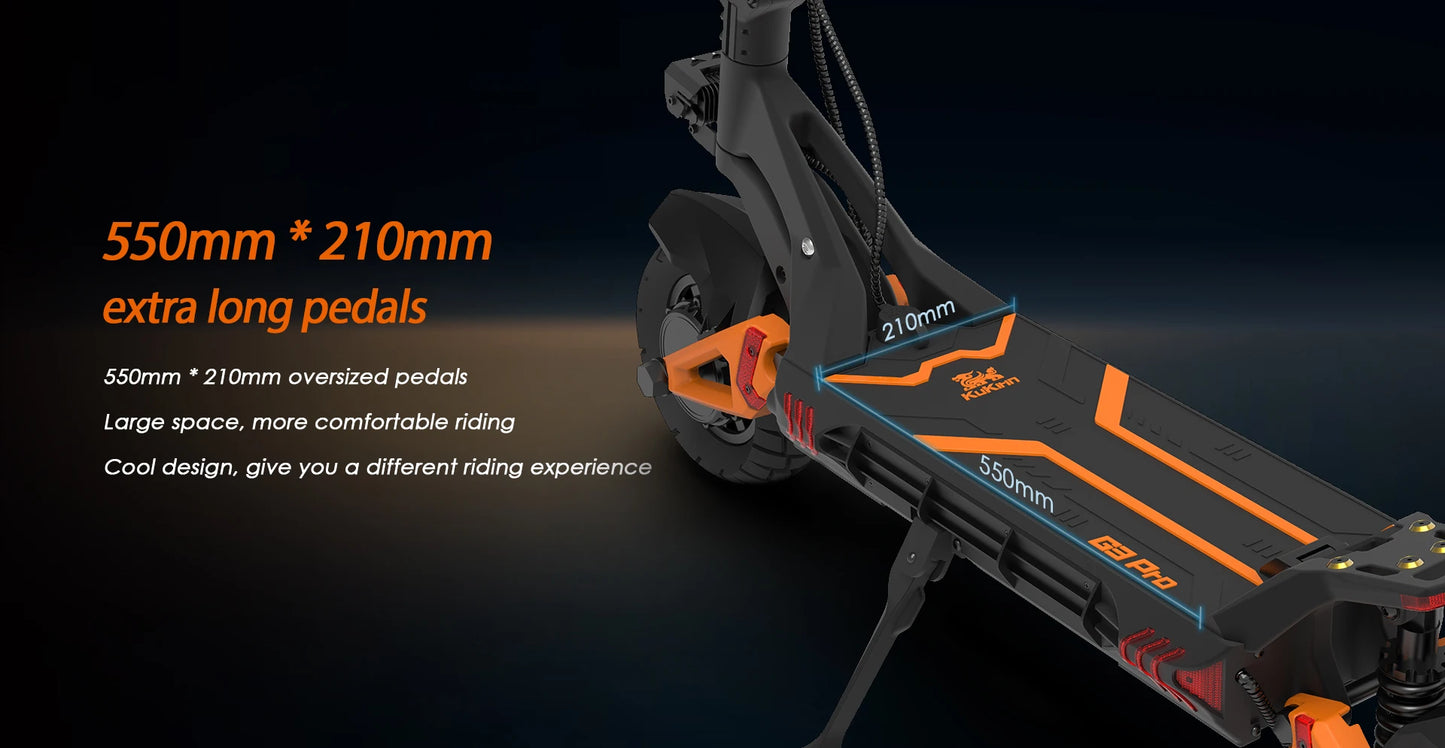KuKirin G3 Pro Electric Scooter 1200W*2 Dual Motor 52V 23.2Ah Battery 80KM Range 65Km/h Max Speed E-scooter 10 Inch Tires