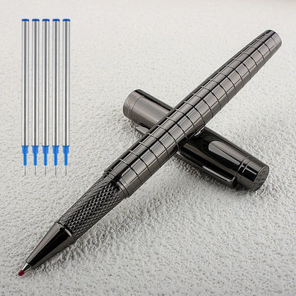 1 stücke MONTE MOUNT Kugelschreiber Retro Metall Gitter Tinte Elegantes Geschenk für Schreiben Schreibwaren Büro Schule Liefert Roller kugelschreiber.