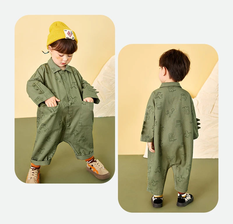 Mini Bala Outdoor Einteiliges Strampler-Set für Babys, Kinder-Arbeitskleidung, Krabbelanzug, Overall, Neu im Herbst und Winter 2024.