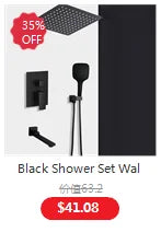 BAKALA Luxury  Mirror Matte  Black White Bathroom Faucet Basin Sink Tap Wall Mounted Square Brass Mixer LT-320BR