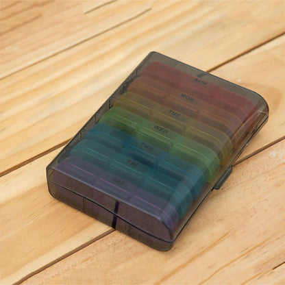Weekly 6/7/8/10/21 Grids Pill Box Medicine Organizer Black Plastic Storage Box Container Portable Pill Case