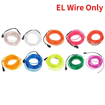 1M/3m/5M LED Neon Licht USB Flexible EL Draht Seil Rohr Wasserdichte LED Streifen Band für Urlaub Dance Party Decor Licht 3V 5V 12V