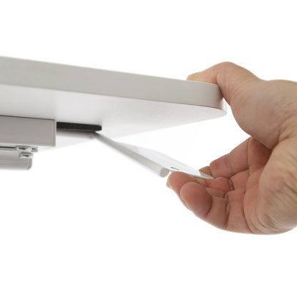 Mobiler Stehschreibtisch mit Tablettplatte, höhenverstellbar, 26–41 Zoll, drehbar, 40 kg belastbar, versteckte Räder für Home-Office-Laptops