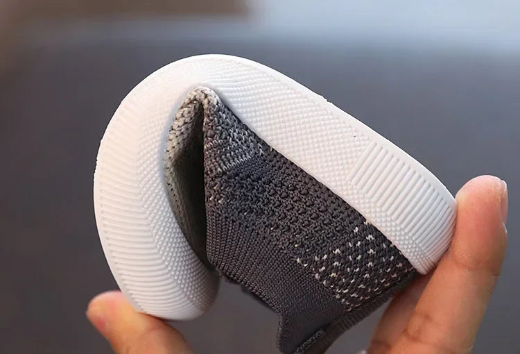 Children Shoes Spring Autumn Kids Sneakers Soft Breathable Mesh Boys Slip-on Shoes Patchwork Color Girls Shoes