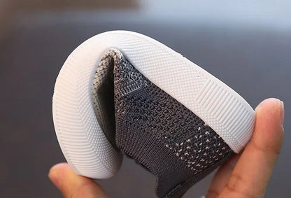 Children Shoes Spring Autumn Kids Sneakers Soft Breathable Mesh Boys Slip-on Shoes Patchwork Color Girls Shoes