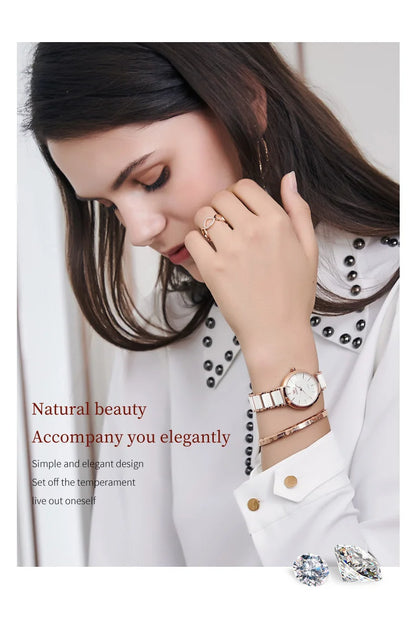 OLEVS Women's Wristwatch Luxury Brand Watch for Women Elegant Bracelet Waterproof Fashion Quartz Ladies Watches Reloj Para Mujer.