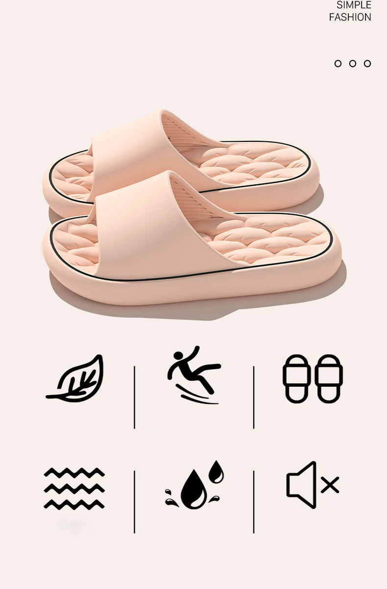 Super Light Soft Slippers Simple Fashion Slides EVA Elastic Shoes Colorful Sneakers In Door Bathroom Flip Flops.