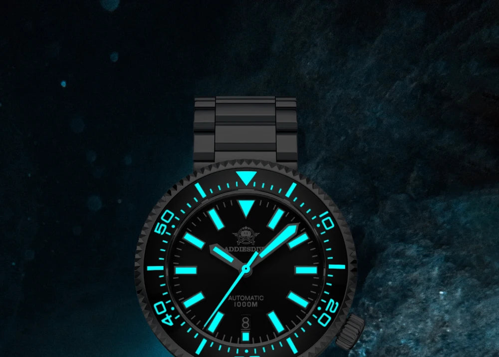 ADDIESDIVE Men's Diver's Watches 1000m Sapphire Glass Super Luminous Calendar NH35A Automatic Mechanical Wristwatch Luxury Watch.
