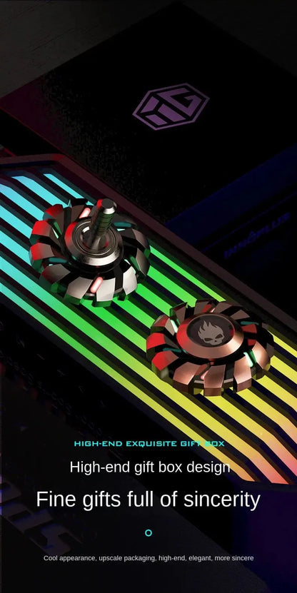 Luminous Fidget Spinner EDC Metal High-grade Stress Relief Rainbow Light Fingers Toy For Children Adult Fast Delivery Products.