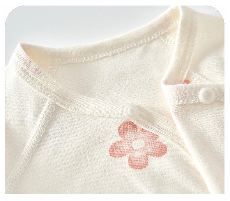 Ircomll 2-teiliger Frühlings- und Herbst-Body für Neugeborene, Baumwolle, langärmelig, Kleidung, Säuglingskleidung, Pyjama, Overalls für Mädchen und Jungen, 0–6 Monate.