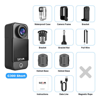 SJCAM C300 4K Action Camera Touch Screen 6-Axis Gyro Stabilization 30m Waterproof 1000+2800mAh Battery 460Min Recording