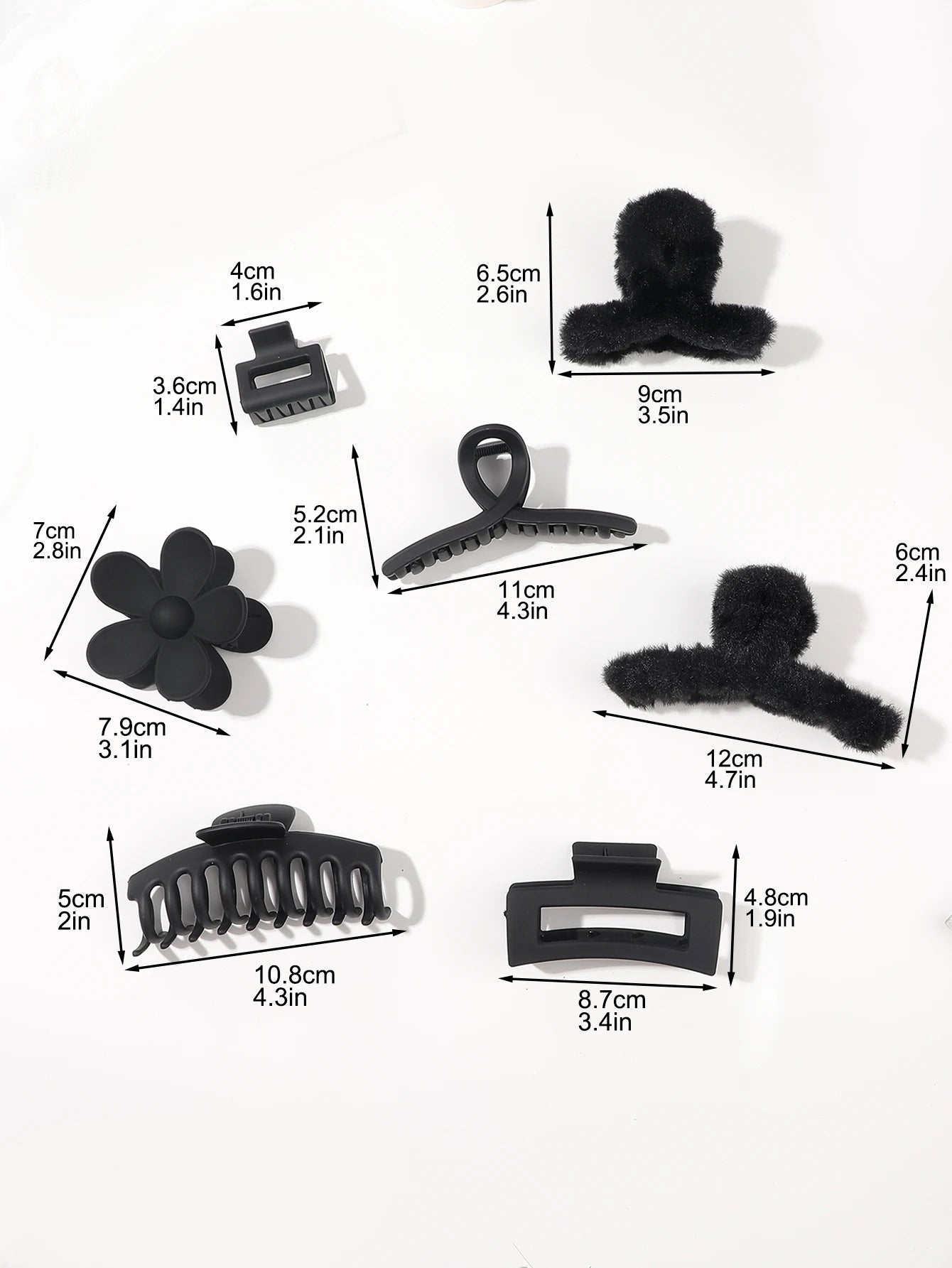 7/8Pcs Neutral Color Hair Clips for Women 4.7Inch Large Hair Claw for Thin Thick Hair,Big Matte Banana Clip,Strong Hold jaw clip.