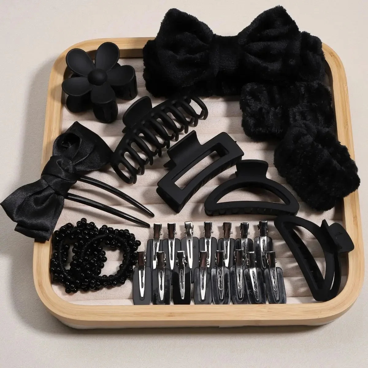 58-Piece Hair Accessories Set Butterfly End Hair Ties Shark Clip Flower Hair Grips Hair Bands Hair Accessories for Women Girls