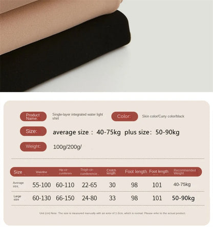 Winter Thermal Pantyhose Women Thicken Stockings Fake Translucent Pantyhose Fleece Lined Tights High Waist Elastic Wool Socks