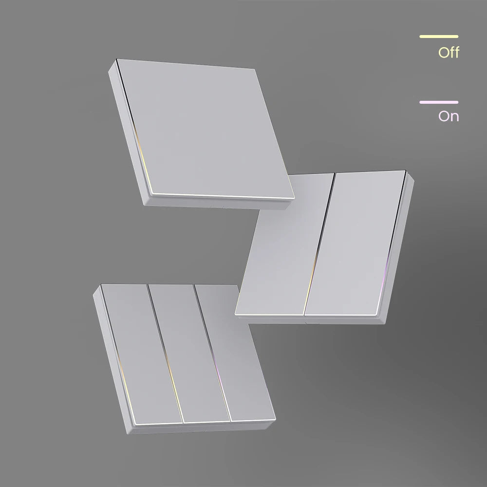 AVATTO Tuya Zigbee/WiFi Smart Lichtschalter mit Neutralleiter, Tasten-Rebound-Schalter mit Umgebungslicht-Unterstützung Alexa Google Home.