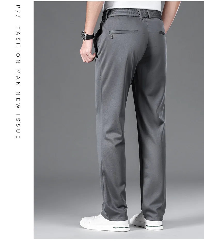 Big Size 10XL Winter Pants Men Fleece Lined Elastic Waist Strtch Trousers Male Thick Warm Straight Business Work Wear Plus Large