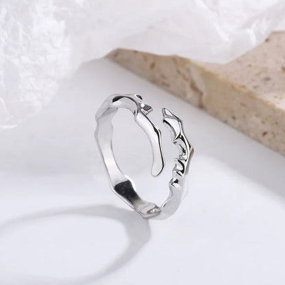 925 Sterling Silver Brambles Rattan Aesthetic Rings For Women Wedding Engagement Jewelry Accessories  GaaBou.