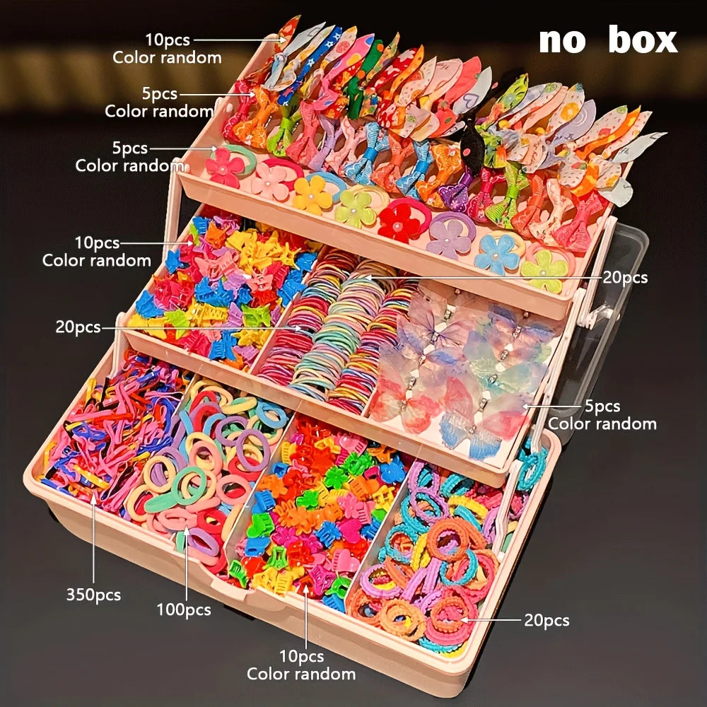 555 pieces/set, colorful butterfly hair clips for girls, stylish and sweet hairstyles, hair accessories..