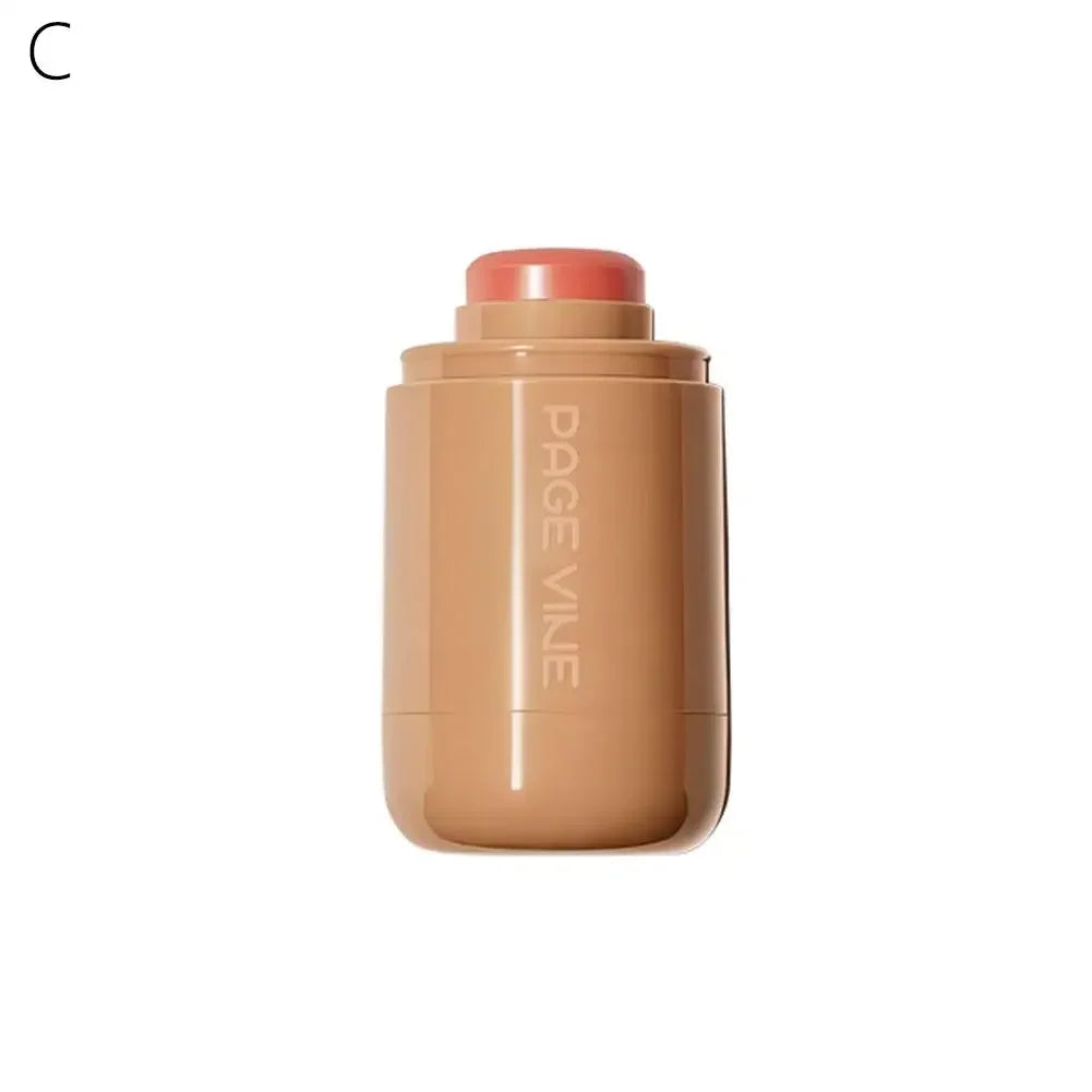 New PAGE VINE Pocket Blush Stick Cream 2-in-1Lip and Cheek Hydrating Stick Natural Rouge Powder Blush Cream Korea Pink Cosmetics